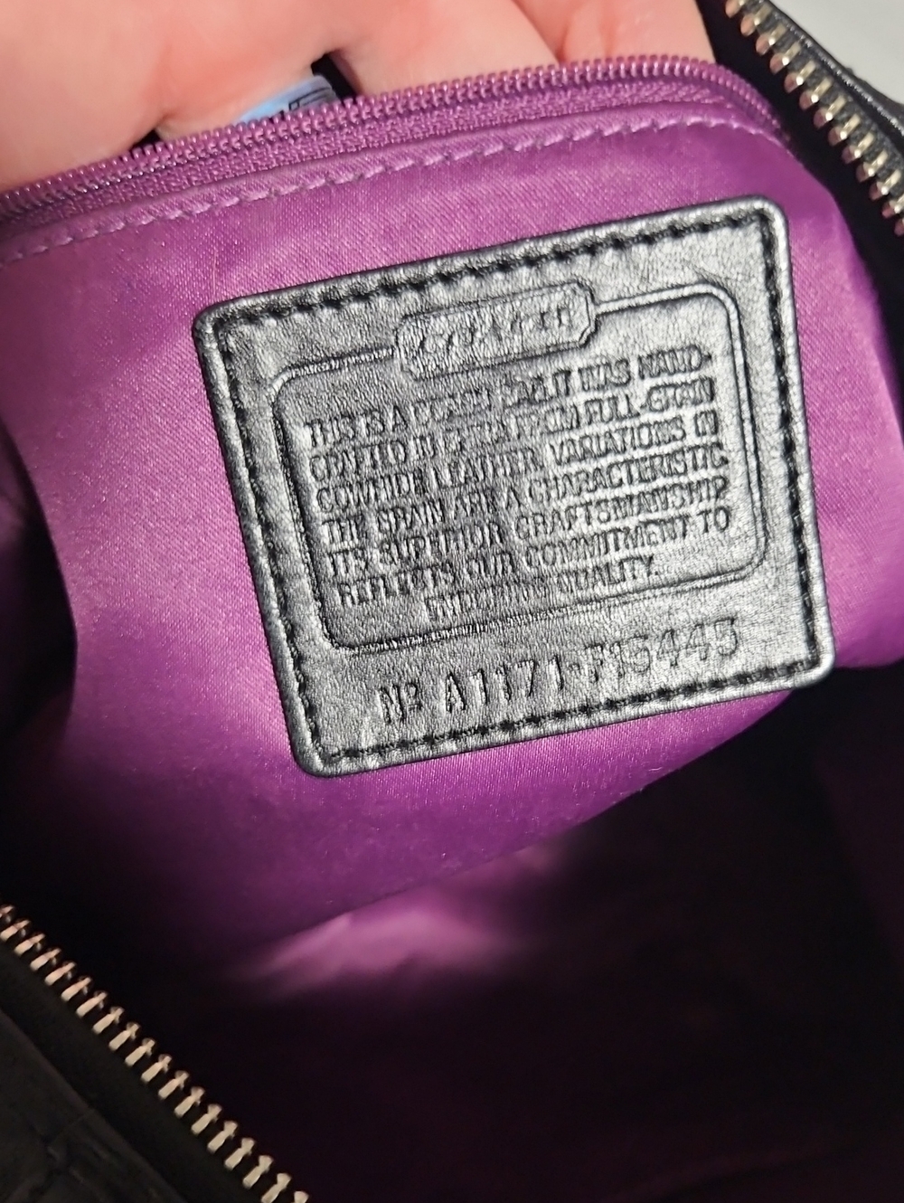 Black Leather Coach Ashley Satchel - Picture 10 of 14